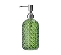 Bellissimo Flacone for lozione in vetro Push da 400 ml Home/Hotel/Bagno Portasapone Trasparente Cilindrico Blu/Trasparente/Verde/Arancione Arredamento Bagno(Transparent)