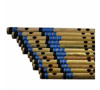 Bellissimo flauto in legno di bambù strumento musicale indiano Bansuri set...