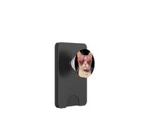 Bellissimo gatto con occhiali da sole a forma di cuore Costume PopSockets PopWallet per MagSafe