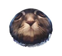 Bellissimo gatto nello spazio esterno Riutilizzabile Impermeabile Lavabile Regolabile Adatto a donne Tutte le lunghezze di capelli Cuffia da a