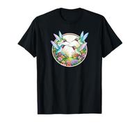 Bellissimo giardino fiorito colibrì fiori selvatici grafica Maglietta