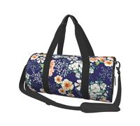 Bellissimo giardino fiorito Petalo floreale Foglie Prato Arancione, Borsone da viaggio di grande capacità Borsa rotonda Borsa da viaggio sportiva Borsa da viaggio Borsa da fitness