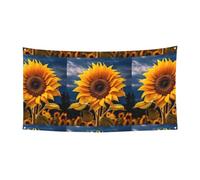 Bellissimo girasole 2 stampa 1'Pack Banner segno per Halloween, decorazione da appendere per interni ed esterni, resistente ai raggi UV con fori in metallo