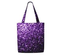 Bellissimo glitter viola,Borse della spesa riutilizzabili, borse per la spesa, borsa a tracolla in tela di grande capacità
