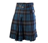 Bellissimo Kilt Scozzese Cintura Scozzese Tradizionale Scozzese da Uomo Kilt Catena Bilaterale Pieghettata Marrone Punk