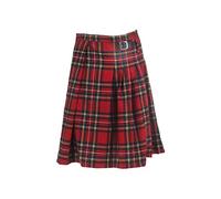 Bellissimo Kilt Scozzese Gonna Punk Gotica Kilt Scozzese Scozzese Rosso Gonna A Pieghe in Vita con Fibbia in Ecopelle Pa