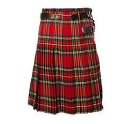 Bellissimo Kilt Scozzese Gonnellino Scozzese da Uomo Tradizionale Cintura Scozzese A Pieghe Catena Bilaterale Marrone Pu