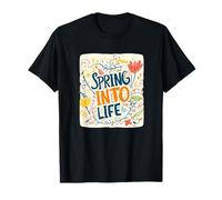 Bellissimo logo Spring into Life per un look rivitalizzante Maglietta
