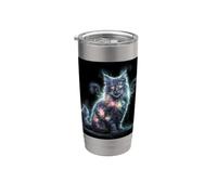 Bellissimo Majestic Maine Coon Cat Bicchiere termico in acciaio inox doppia parete