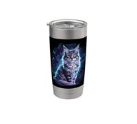 Bellissimo Majestic Maine Coon Cat Bicchiere termico in acciaio inox doppia parete