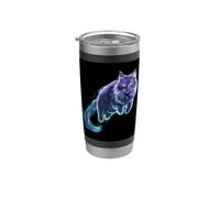 Bellissimo Majestic Maine Coon Cat Bicchiere termico in acciaio inox doppia parete