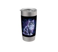 Bellissimo Majestic Maine Coon Cat Bicchiere termico in acciaio inox doppia parete