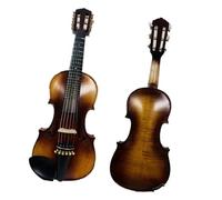 Bellissimo manico in acero fiammato con top in abete rosso europeo con bellissimo violino a 6 corde 4/4 intarsiato