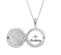 Bellissimo medaglione con scritta "Happy Birthday", idea regalo per compleanno