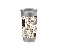 Bellissimo modello Cairn Terrier carino Cairn Bicchiere termico in acciaio inox doppia parete