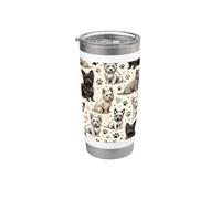 Bellissimo modello Cairn Terrier carino Cairn Bicchiere termico in acciaio inox doppia parete