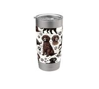 Bellissimo modello di cani American Water Spaniel Cute AWS Dog Bicchiere termico in acciaio inox doppia parete