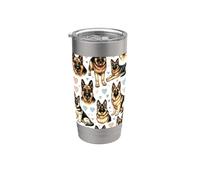 Bellissimo modello di cani pastore tedesco Bicchiere termico in acciaio inox doppia parete