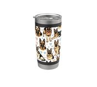 Bellissimo modello di cani pastore tedesco Bicchiere termico in acciaio inox doppia parete