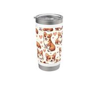 Bellissimo modello di cani Pembroke Welsh Corgi Bicchiere termico in acciaio inox doppia parete