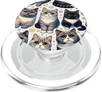 Bellissimo modello di gatti carino gattini britannici a pelo corto PopSockets PopGrip per MagSafe