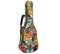 Bellissimo modello gufo chitarra gig bag impermeabile cerniera morbida chitarra zaino per basso acustico & classico folk chitarra elettrica caso