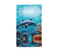 Bellissimo mondo sottomarino delfini corallo stampa bandiera decorativa per esterni per tutte le stagioni modello su un solo lato cortile portico patio