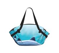 Bellissimo mondo subacqueo delfini stampa corallo borsa da campeggio pieghevole borsone borsa da viaggio impermeabile materasso da campeggio per parco all'aperto spiaggia