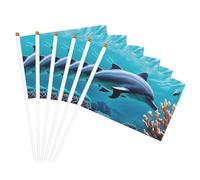 Bellissimo mondo subacqueo delfini stampa corallo convenienza bandiera palmare bandiere leggere decorazione interni esterni eventi feste