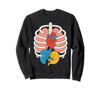 Bellissimo Organo Cardiaco Anatomia del Corpo Umano Felpa