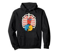 Bellissimo Organo Cardiaco Anatomia del Corpo Umano Felpa con Cappuccio
