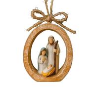 Bellissimo Ornamento della Statua del presepe in Resina per la Decorazione della scrivania, Perfetto Come Regalo Religioso per l'espositore da scaffale