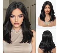 Bellissimo Otto personaggi, capelli corti e ricci, parrucca, copricapo da donna, acconciatura alla moda(Nero)