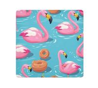 Bellissimo panno adesivo per fotocamera con fenicottero, quadrato magico panno autoadesivo per obiettivo fotocamera antigraffio protezione obiettivo borsa di panno per il trucco 35,1 x 35,1 cm,