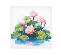 Bellissimo panno adesivo per fotocamera Lotus, quadrato magico panno autoadesivo per obiettivo fotocamera antigraffio protezione obiettivo borsa di panno per il trucco 35,1 x 35,1 cm, Multicolore,