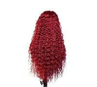 Bellissimo Parrucca anteriore in pizzo a onda profonda con capelli umani pre-pizzicati parrucca trasparente HD 13x6 HD for donna(28inches)