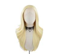 Bellissimo Parrucca anteriore in pizzo sintetico lungo platino Parrucche sintetiche marroni con onda del corpo for cosplay di feste(22inches)