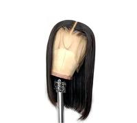 Bellissimo Parrucca Bob a densità 250 Capelli umani 13x4 HD Parrucche diritte anteriori in pizzo senza colla for capelli for donna(8inches)
