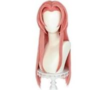 Bellissimo Parrucca da donna con fascia diritta rosa, comoda indossare, morbida e naturale, adatta for i giochi di ruolo quotidiani nelle feste