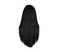 Bellissimo Parrucca di capelli umani diritta con frangia di frangia Parrucche senza colla frontali in pizzo HD 3x1(32inches)