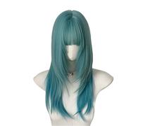 Bellissimo Parrucca, donna, a vita alta, capelli lunghi e lisci, parte superiore completa, copertura della testa senza cuciture