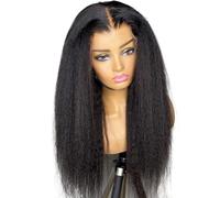 Bellissimo Parrucca media lunga soffice nera naturale, parrucca a onda riccia versatile resistente al calore for le donne a testa piena for cosplay di feste quotidiane(12inch)