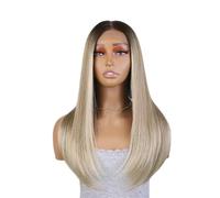 Bellissimo Parrucche bionde Bob 13X4 da 22 pollici Parrucca anteriore in pizzo sintetico Capelli lisci for bambini