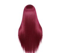 Bellissimo Parrucche diritte for capelli umani Parrucca frontale in pizzo Borgogna 13x4 HD, densità 220%.(30inches)