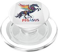 Bellissimo Pegaso colorato che vola sopra le nuvole PopSockets PopGrip per MagSafe