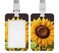 Bellissimo porta badge a forma di girasole con cordino staccabile, impermeabile, verticale, porta badge per infermiere, insegnanti, ufficio, donne e uomini