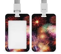 Bellissimo porta badge con cordino, con cordino staccabile, protezione verticale per carte d'identità, porta badge multiuso, per ufficio, insegnanti, infermieri