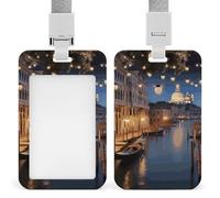 Bellissimo porta badge con cordino staccabile, porta carte d'identità verticale, impermeabile, in plastica, per lavoro, ufficio, insegnante, infermiera, dottore