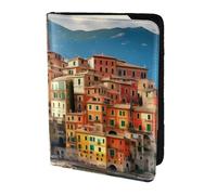 Bellissimo porta passaporto con stampa italiana, elementi essenziali da viaggio, carte e passaporto, portafoglio antifurto, dimensioni adatte a tutti i passaporti standard