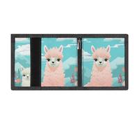 Bellissimo portafoglio a tre ante in alpaca per uomo e donna, sottile, con protezione RFID, 8 scomparti per carte, 1 scomparto per banconote e 1 finestra per documenti, portafogli tascabili, tasca c